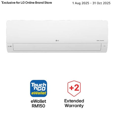 [Subscribe] 1.0HP Dual Inverter Premium Air Conditioner with Ionizer and ThinQ™ Function (S3-Q09JAPPA.ATWGSE1) - S3-Q09JAPPA | LG MY