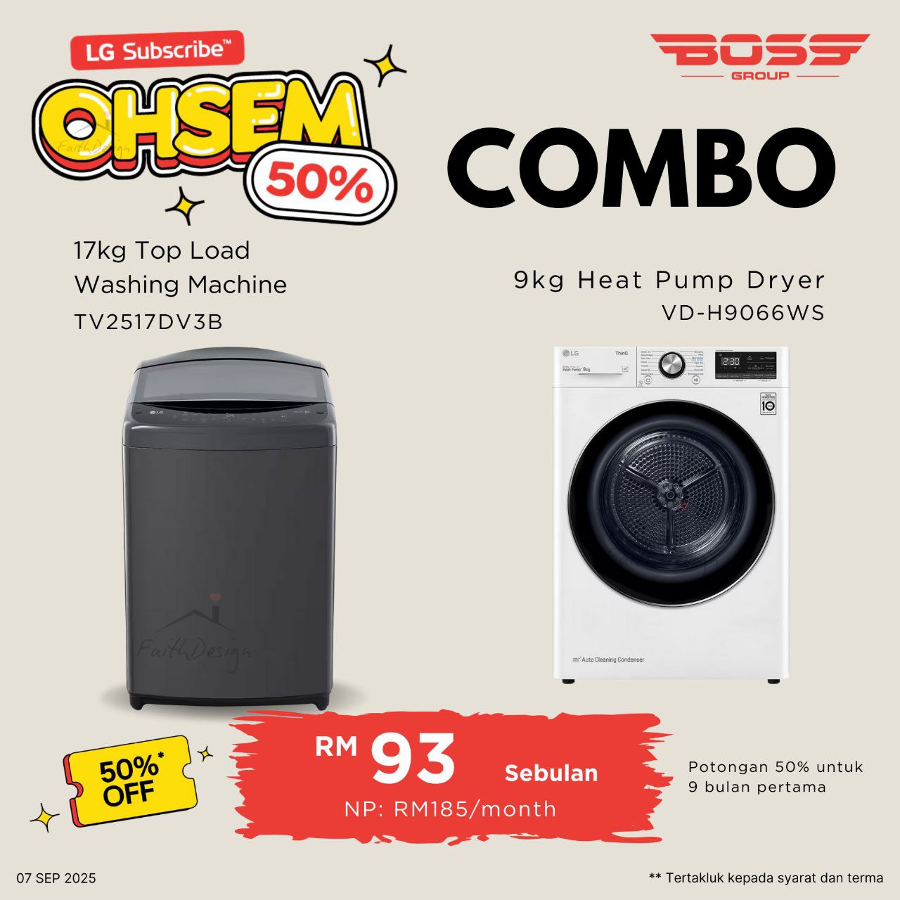 Washing Machine & Dryer Combo