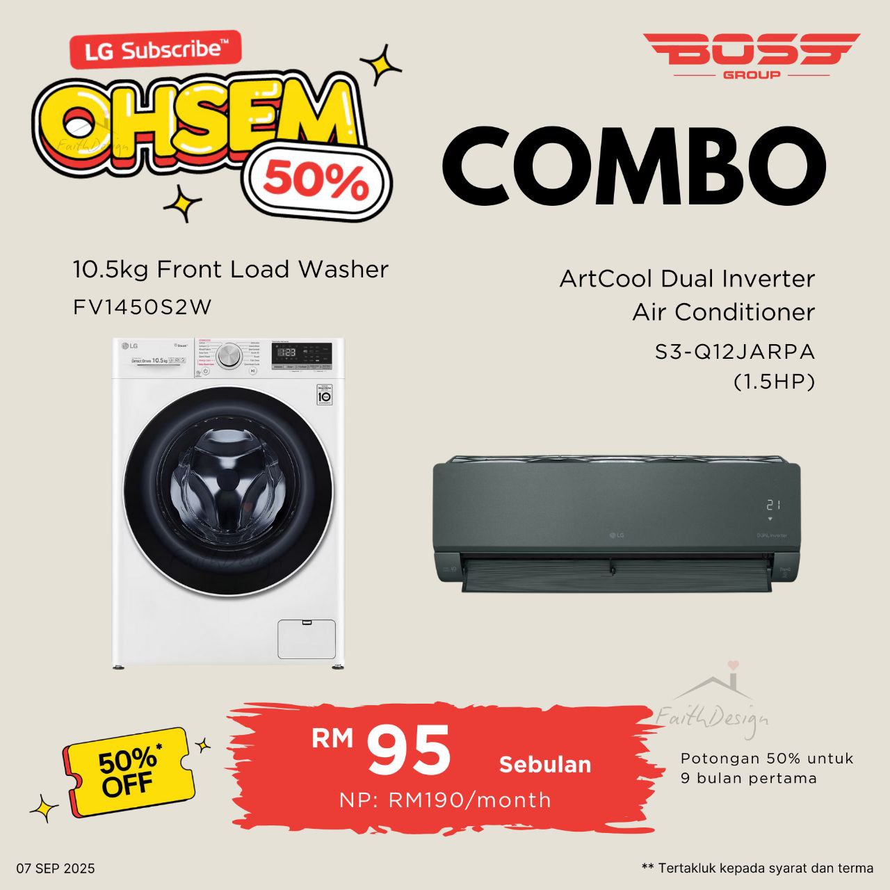 Washer & ArtCool AC Combo