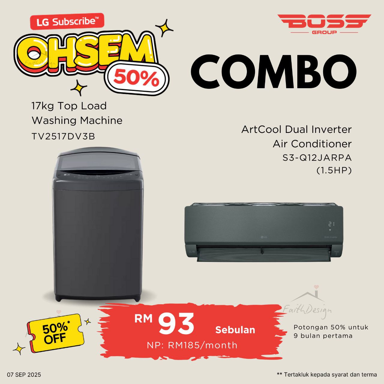 Washer & ArtCool AC Combo