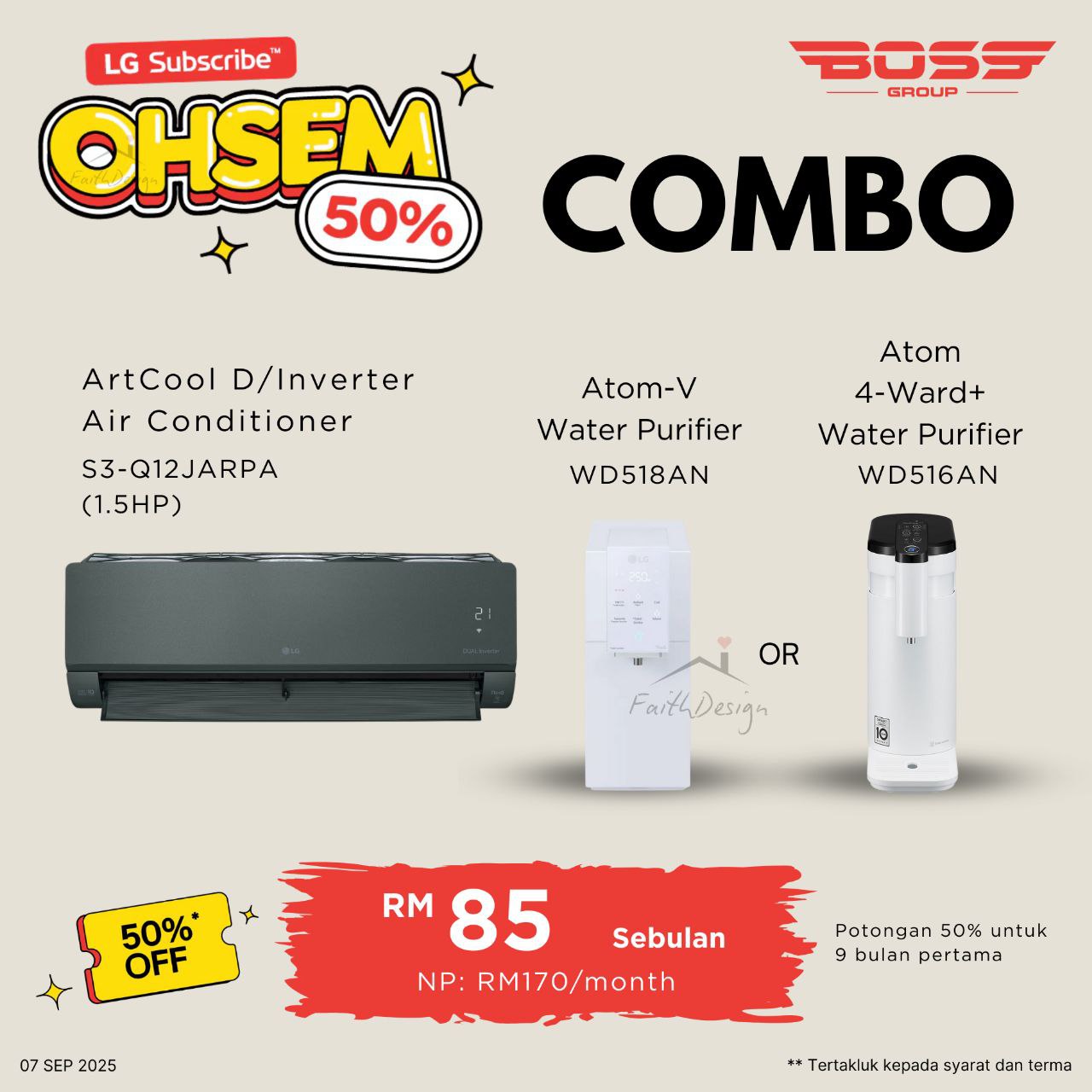 AC & Water Purifier Combo