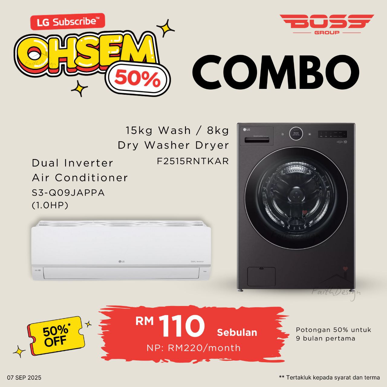 AC & Washer Dryer Combo