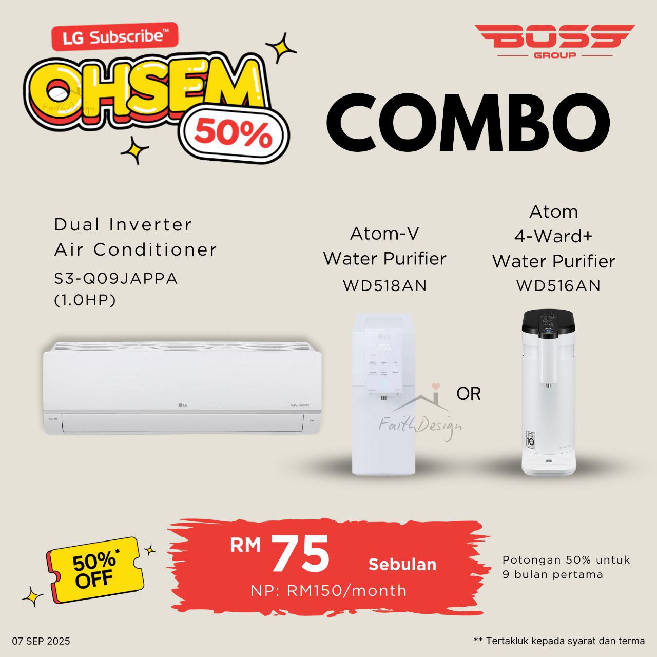 AC & Water Purifier Combo